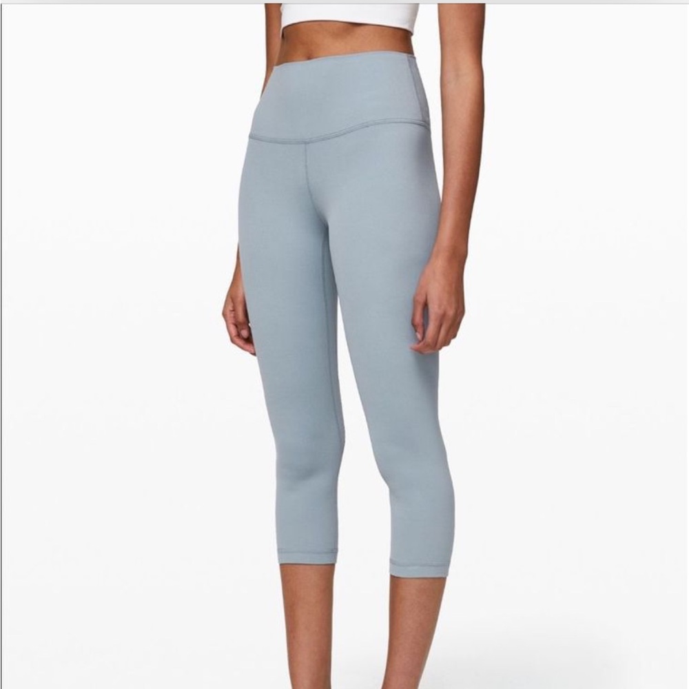 Lululemon gray blue align Legging 23” capri crop size 8